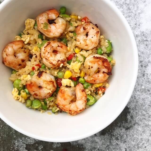 Cauliflower Fried Rice with Shrimp