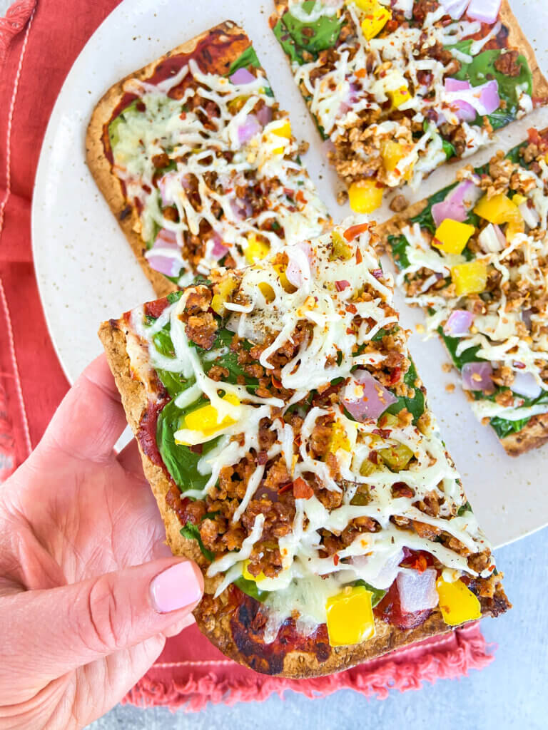 healthy veggie flatbread pizza recipe