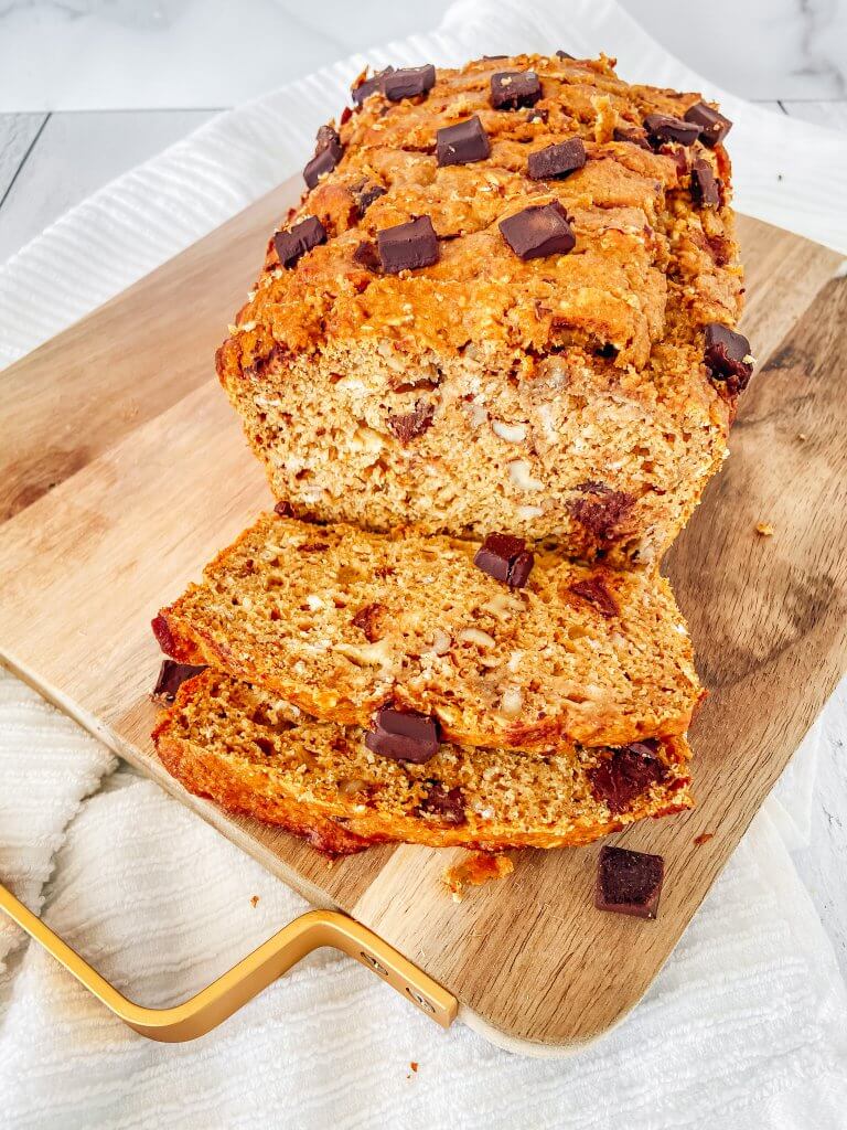 healthy pumpkin banana bread