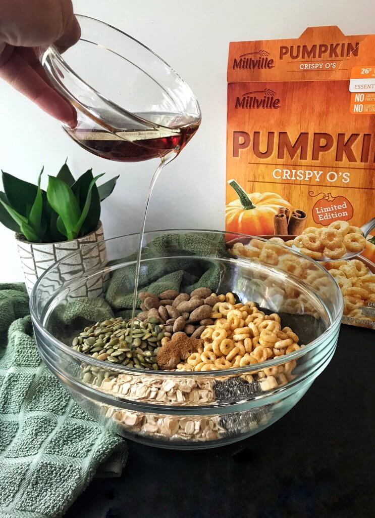 pumpkin spice granola and party mix recipe