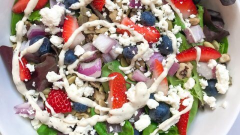 Strawberry Feta Walnut Salad -