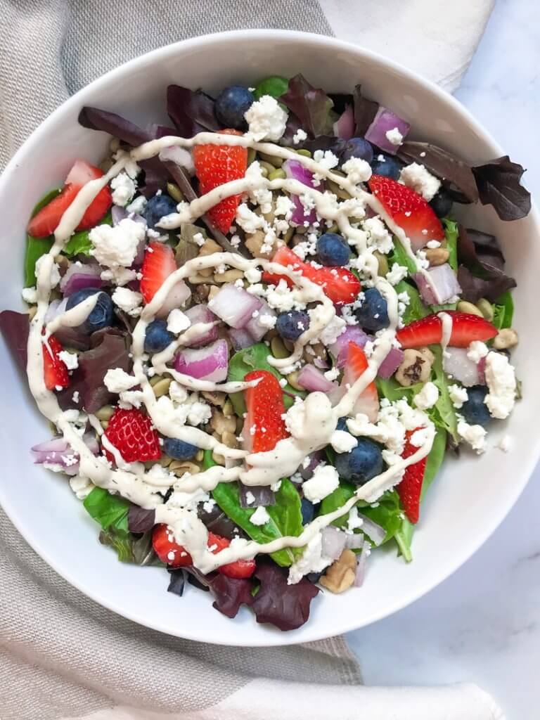 strawberry feta walnut salad dressing