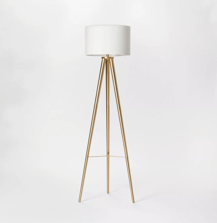 holiday gift guide for the home, target floor lamp gold 