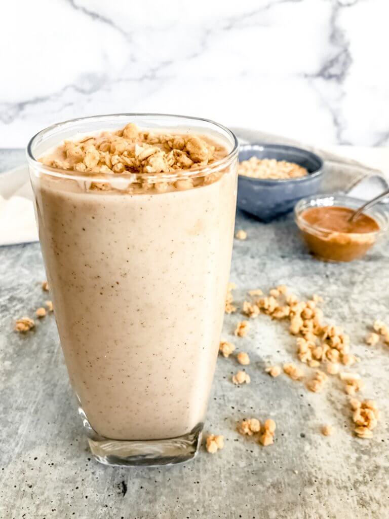 Milk Peanut Butter Shake with Banana - Garlic & Zest