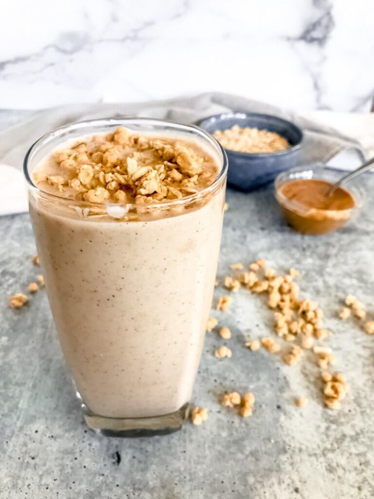 Milk Peanut Butter Shake with Banana - Garlic & Zest