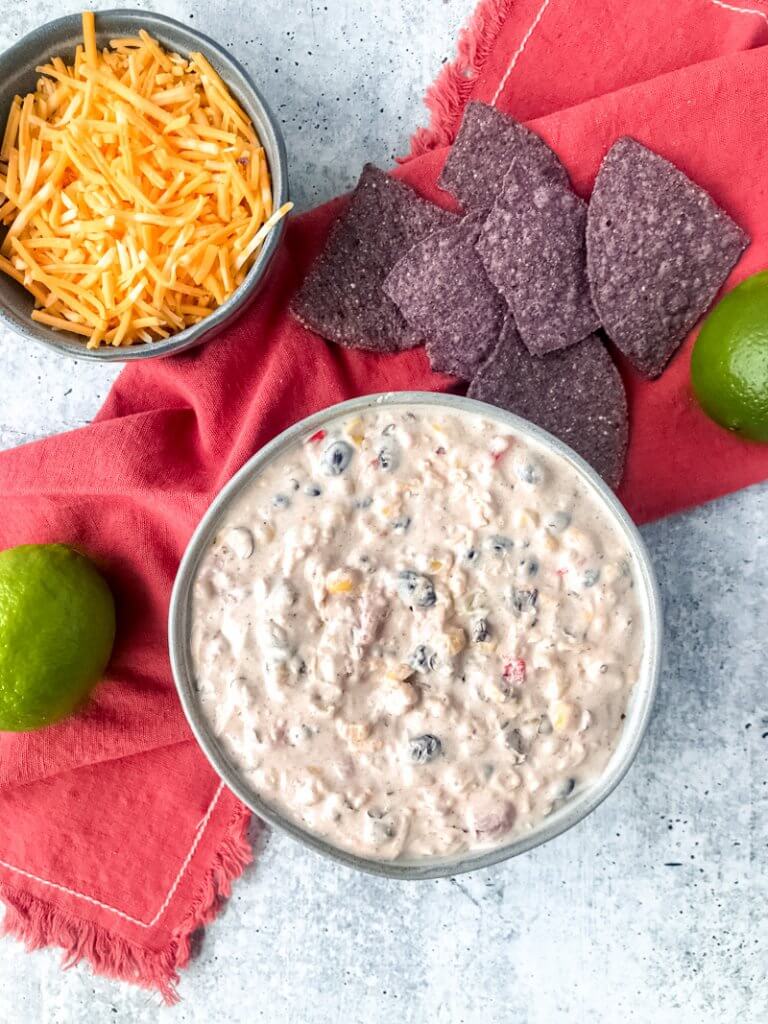 easy mexican corn dip, party appetizers