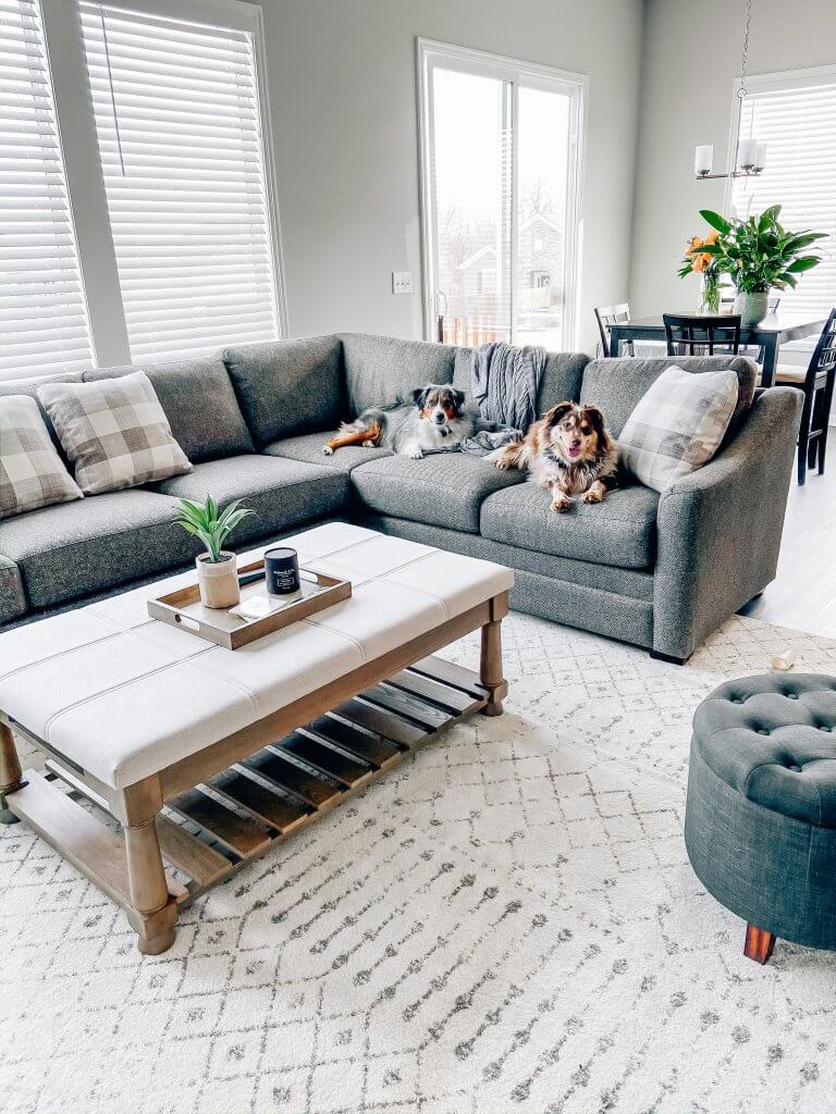 living room decor on a budget, sectional