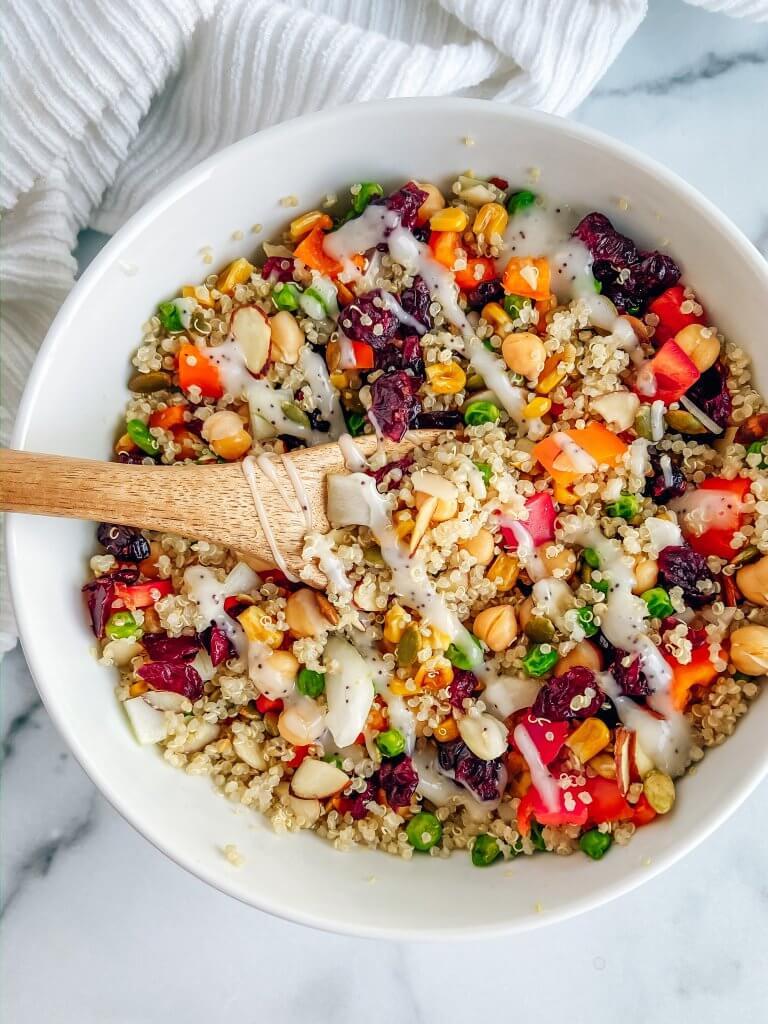 quinoa salad recipe with corn and chickpeas