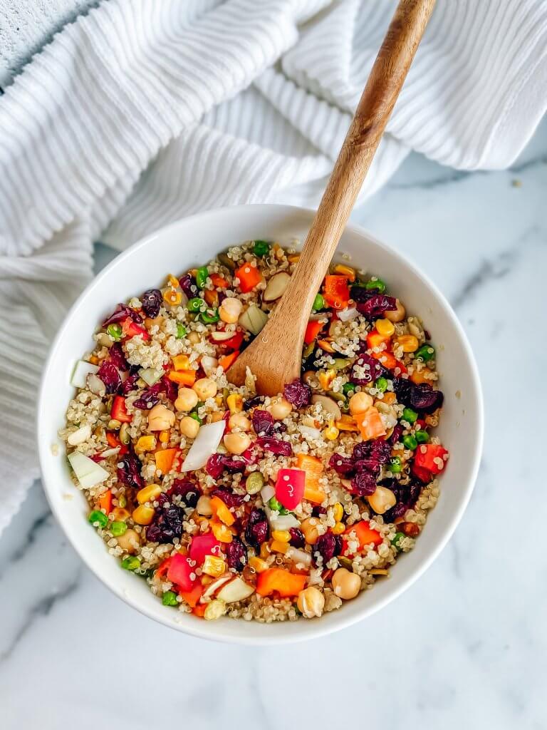 quinoa salad recipe with corn and chickpeas