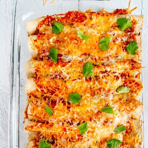 Easy Chicken Enchiladas with Black Beans