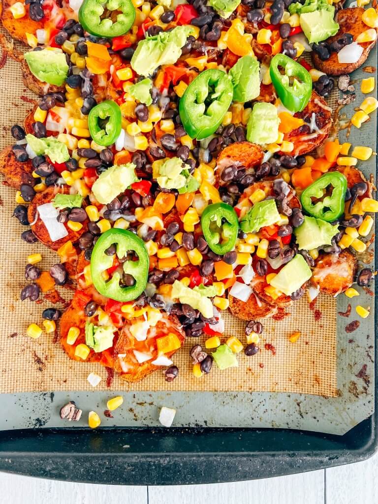 loaded sweet potato nachos