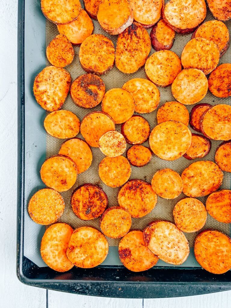 loaded sweet potato nachos