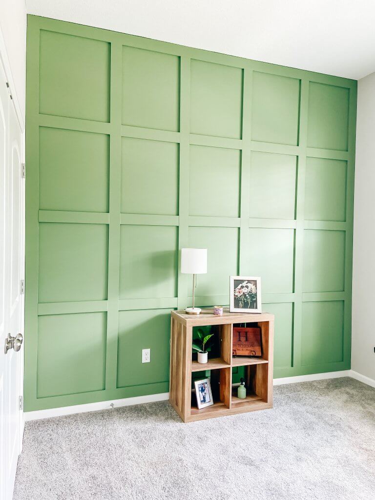 DIY board and batten wall; baby boy nursery