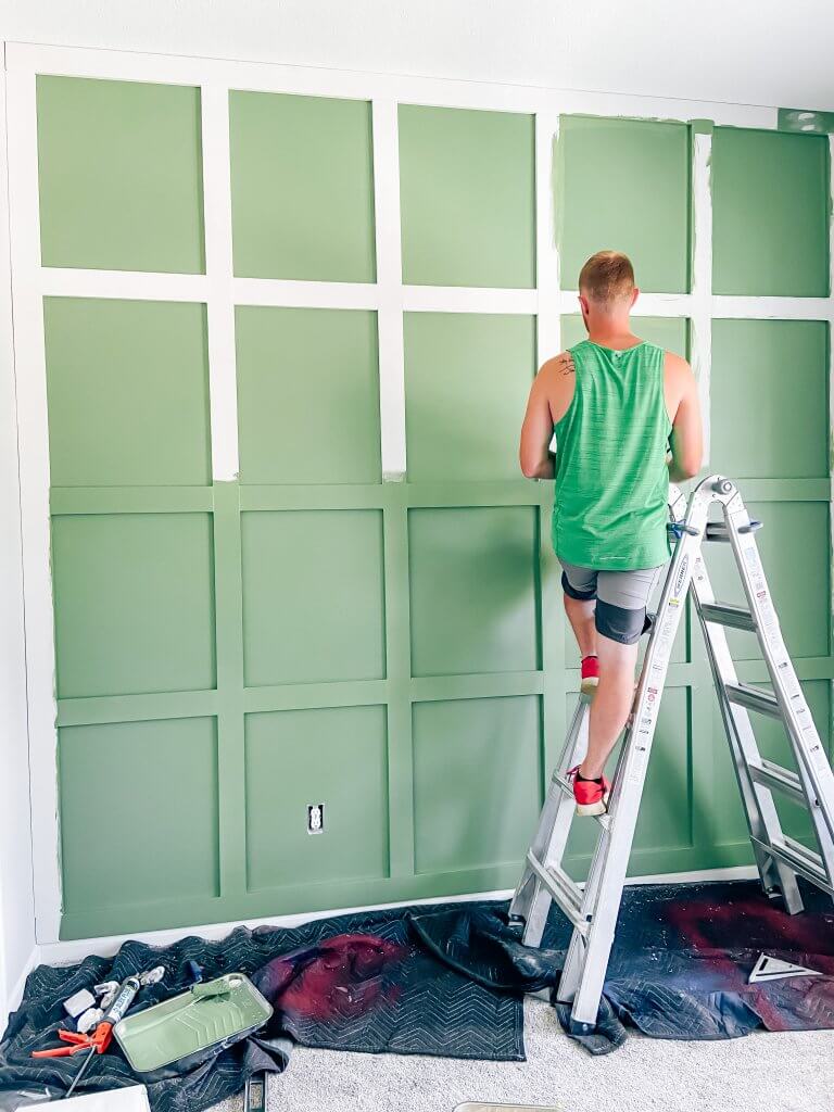 DIY board and batten wall; baby boy nursery inspiration