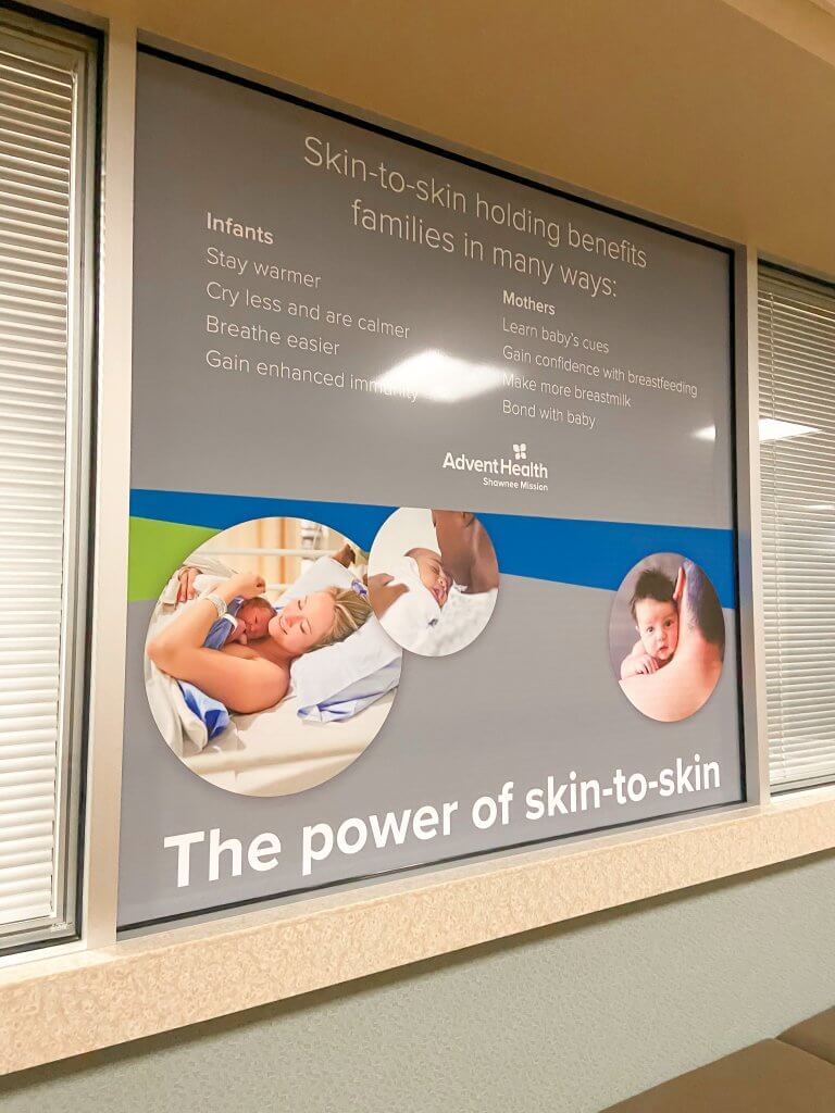 adventhealth shawnee mission birth center; benefits of skin to skin