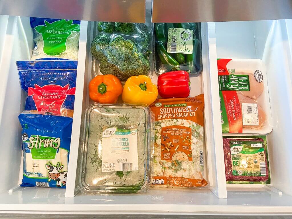 healthy living with ALDI USA; fridge staples, healthy eating