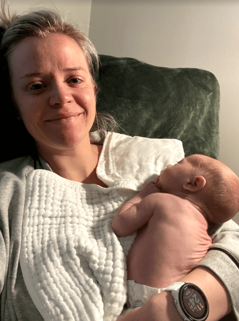how to live a healthy balanced life as a mom ; postpartum mental health, mom holding newborn baby 