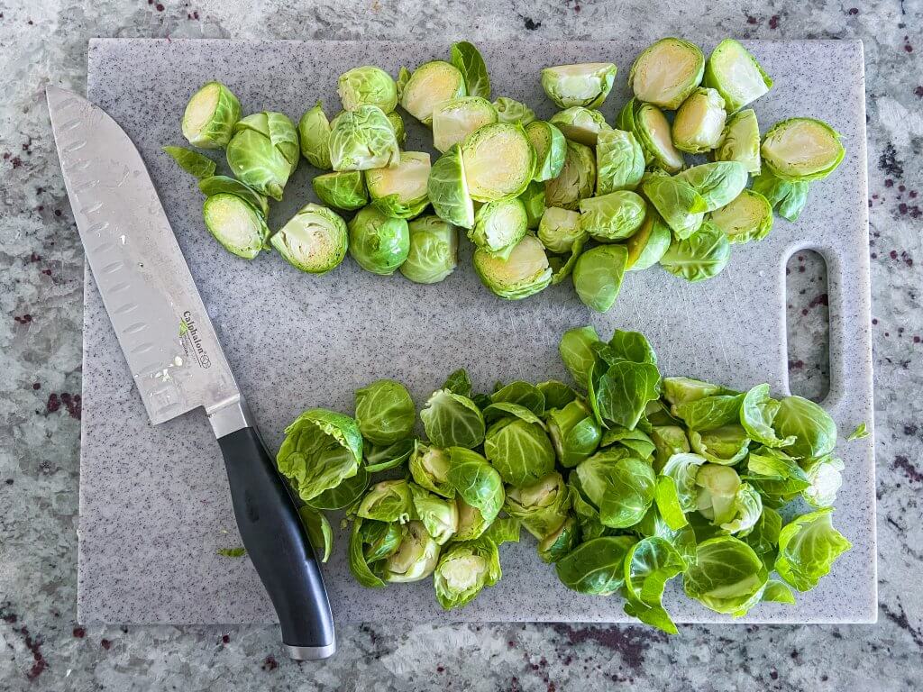 crispy air fryer brussels sprouts, meal prep 