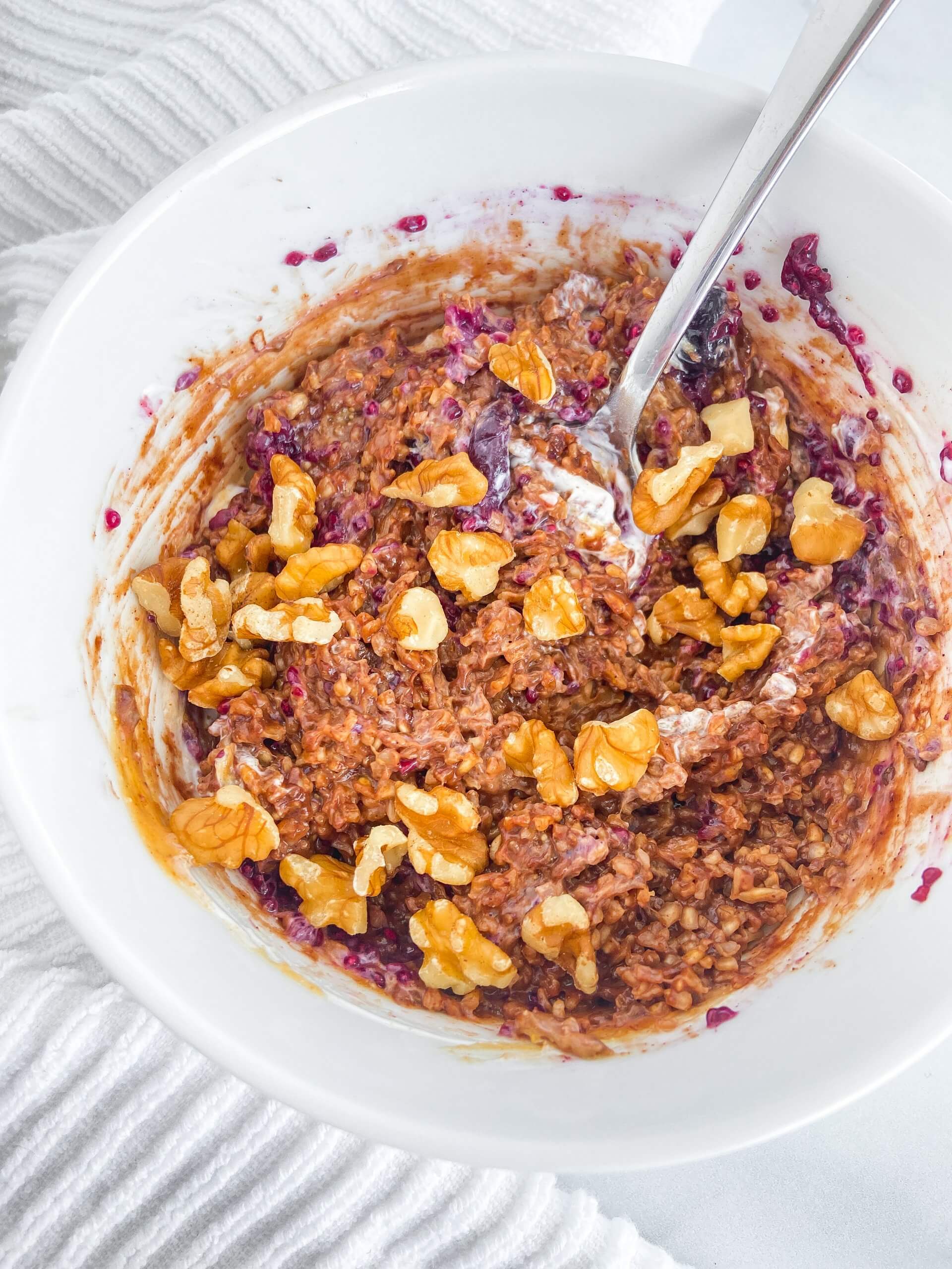 Peanut Butter and Jelly Protein Oatmeal