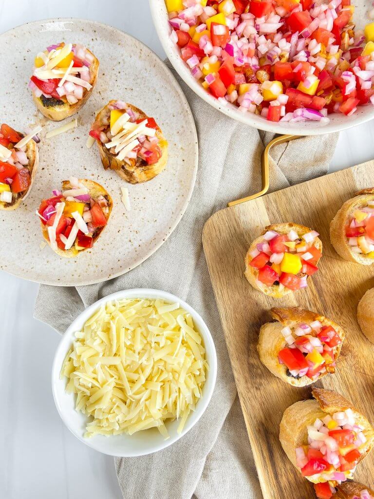 tomato mango bruschetta