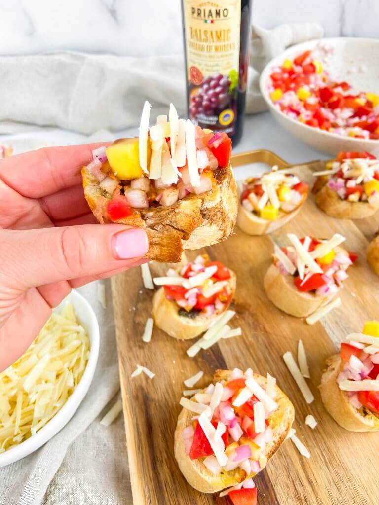 tomato mango bruschetta