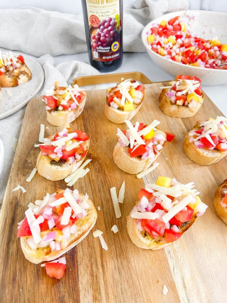 tomato mango bruschetta