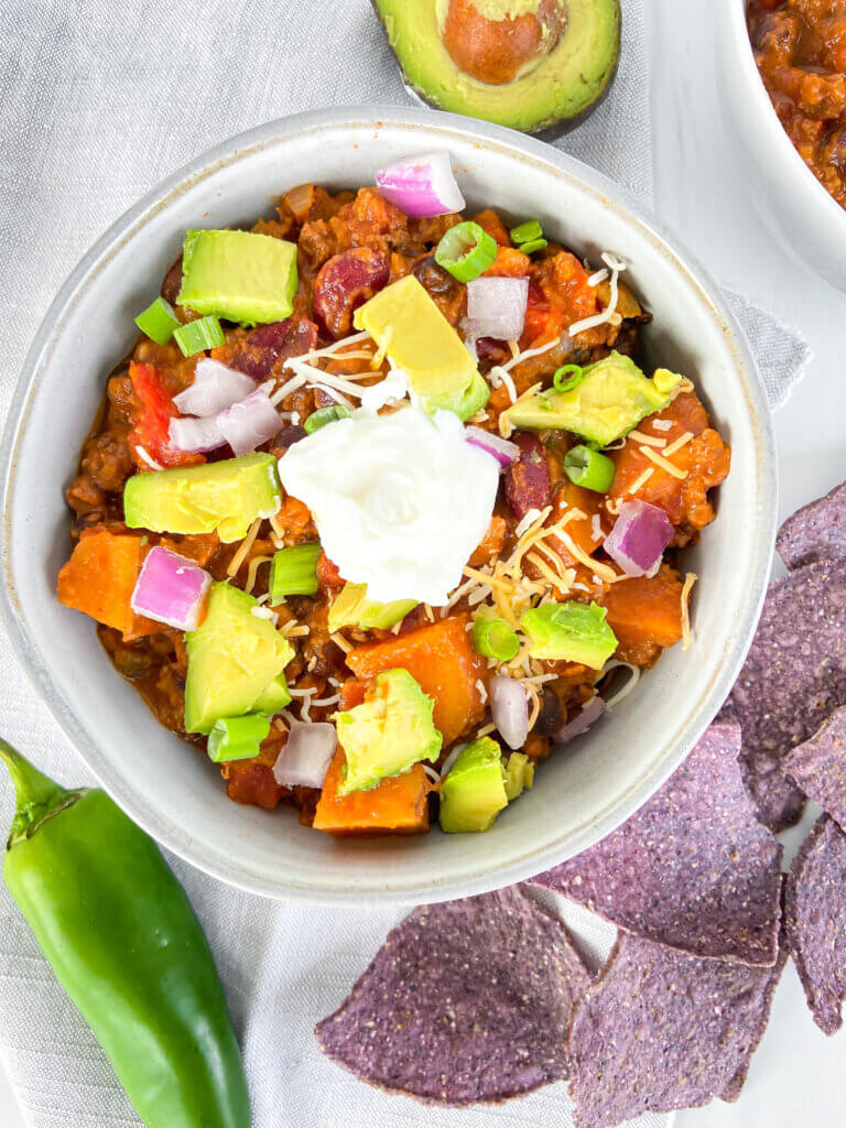 healthy freezer meals; easy beef chili