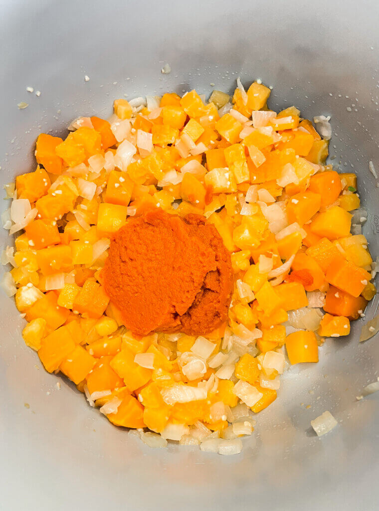Butternut Squash and Pumpkin Soup recipe instructions