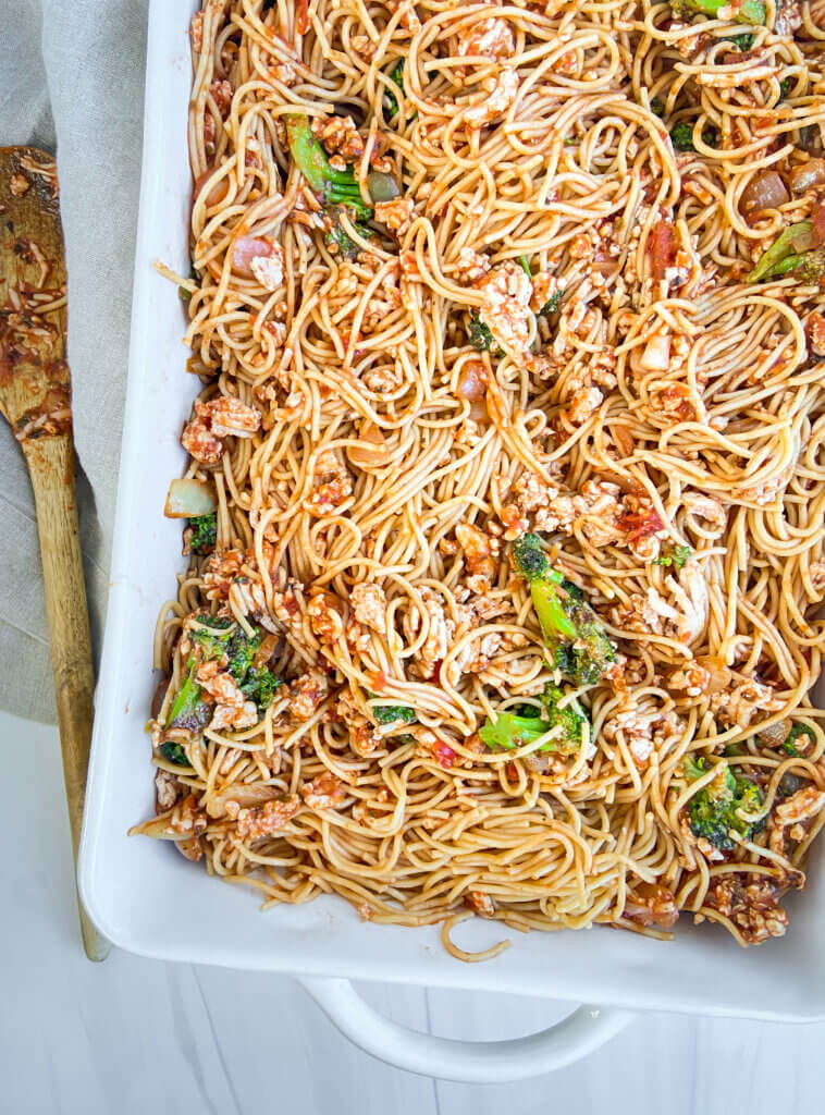 Healthy Ground Turkey Pasta Bake